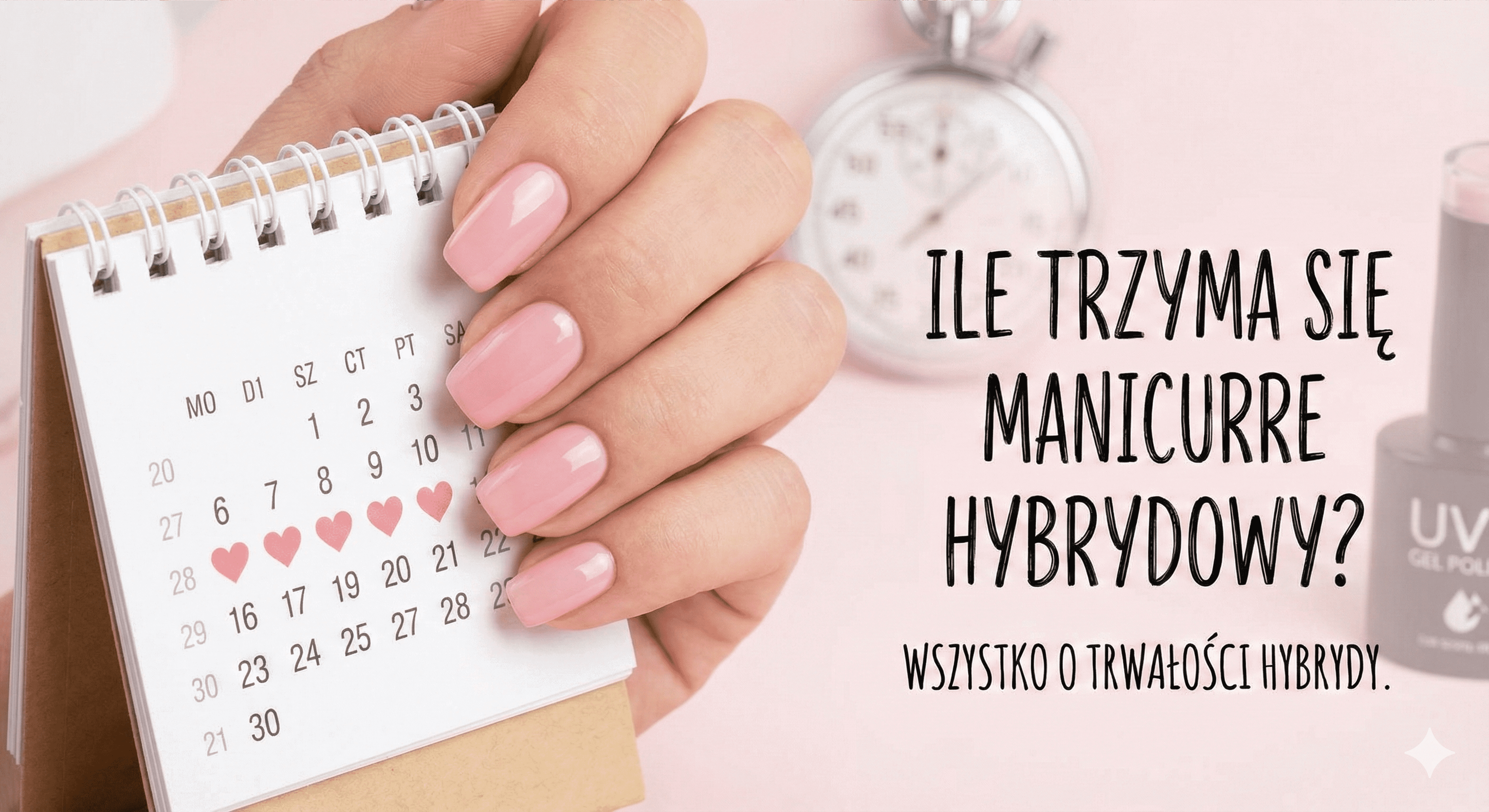 Manicure hybrydowy - trwałość hybrydy na paznokciach, salon Pędzelek i Lakierek Poznań